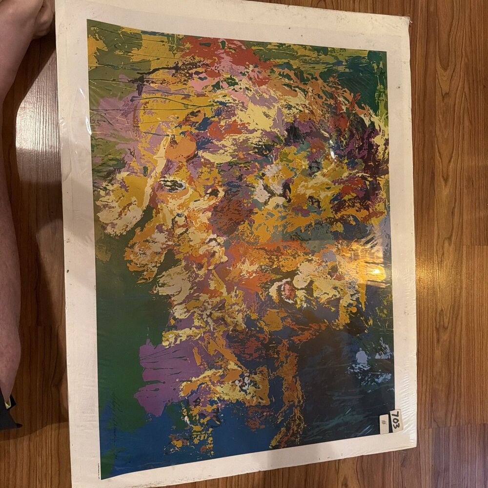 1977 Leroy Neiman Lions Pride Original 24.5x32” Lithograph Pop Art New!